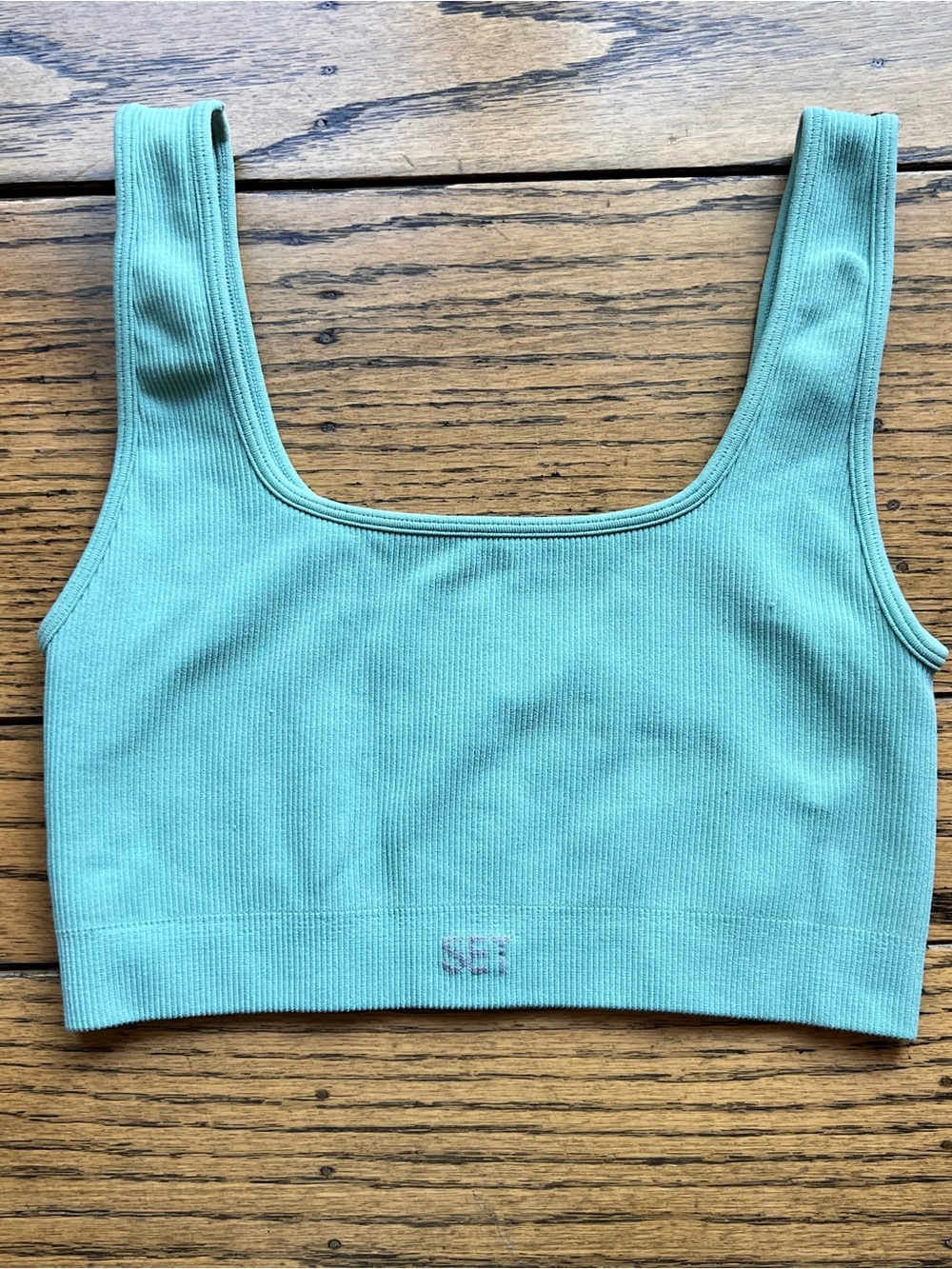 Gorpcore SET Active Ribbed Scoop Bralette in Aqua